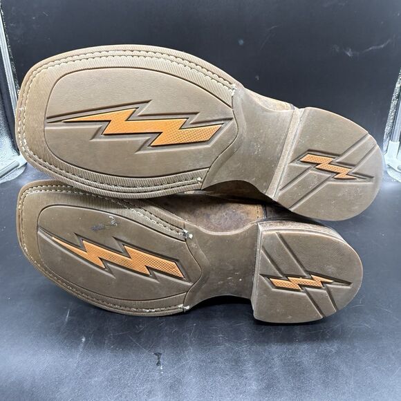 Cody James BBSC1904 Brown Leather Square Toe Cowboy Western Boots Youth Size 5D - Picture 7 of 7